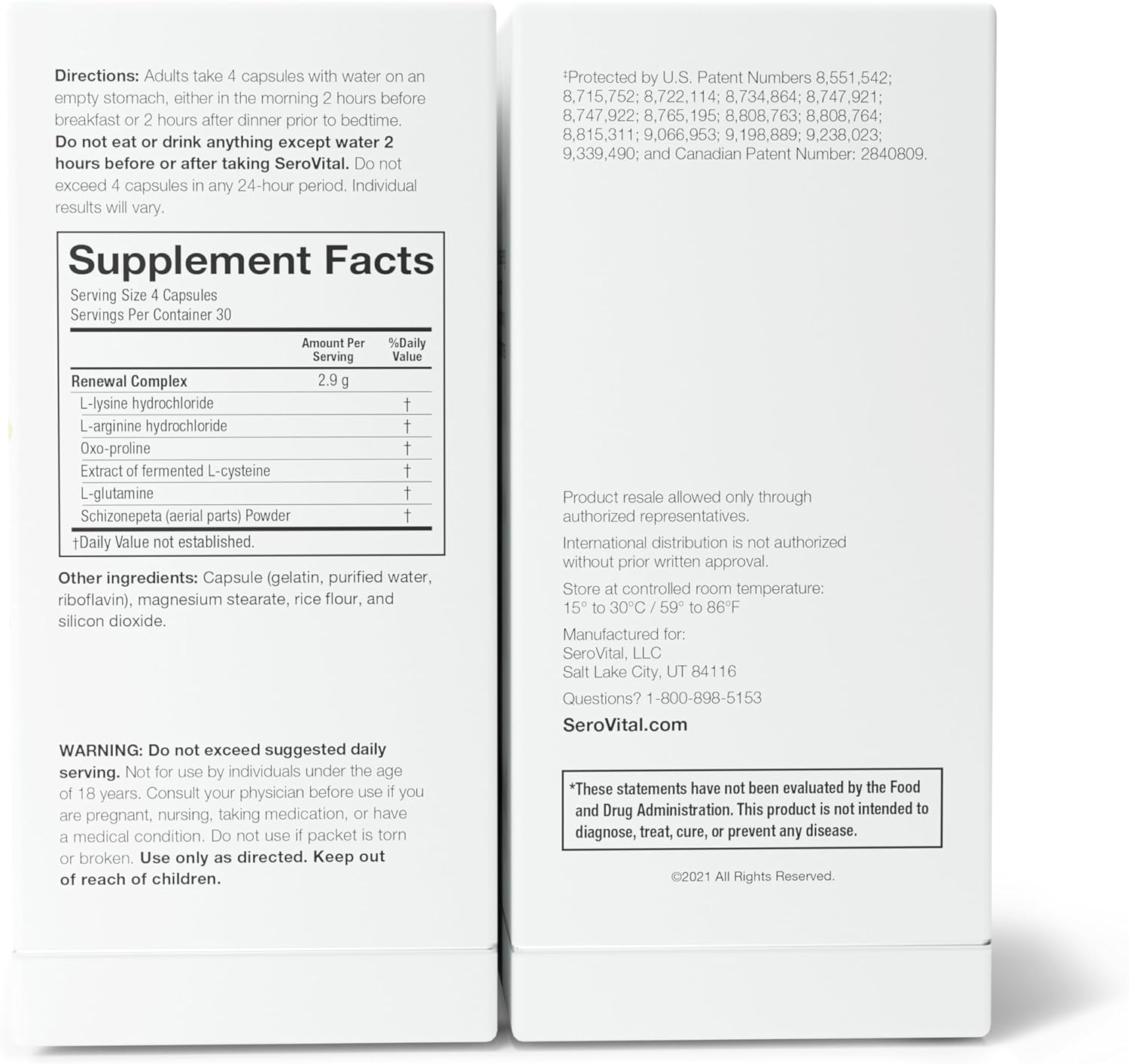 Serovital Renewal Complex - Anti Aging Supplements - Clearance Sale