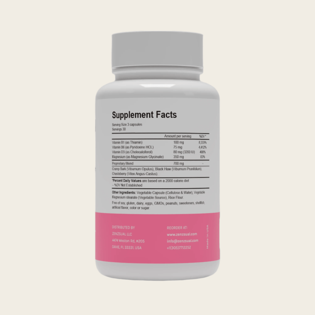Menstrual Zen with Magnesium Glycinate – Natural Relief for Menstrual and Perimenopause Symptoms